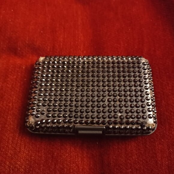 RFID  Aluminum Metal Rhinestone  Credit Card Business Wallet Clutch Case - Picture 1 of 4